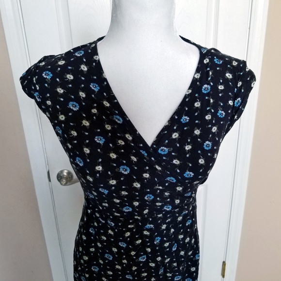 J. Crew Short-Sleeved Midi Wrap Dress EUC M - Picture 2 of 6